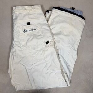 Magnus Outerwear Aquaphile Snow Pants Mens Large Cream Off White Ski Trousers